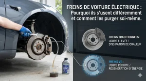 Freins de voiture électrique : Pourquoi ils s&rsquo;usent différemment et comment les purger soi-même.
